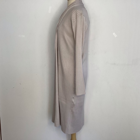 Mangaschoni 2 piece ribbed knit bodycom sheath dress/long openfront duster M NWT - Picture 2 of 12